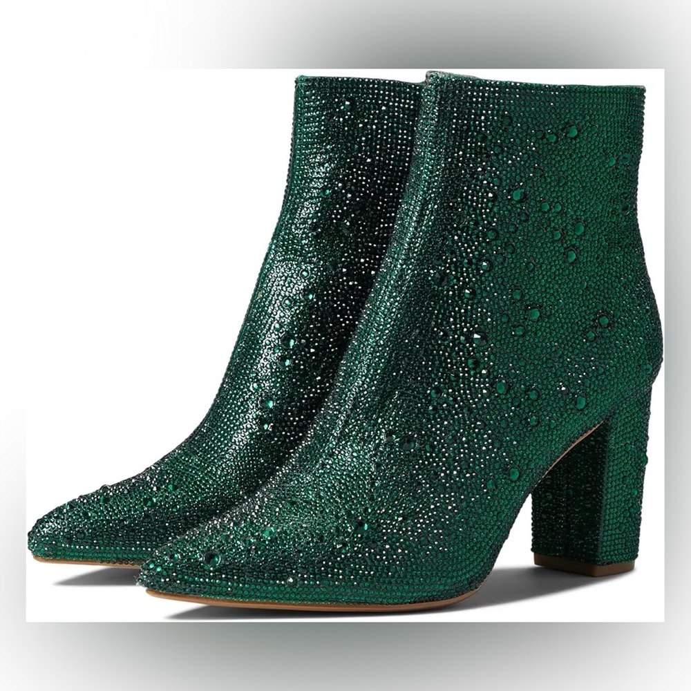Betsey Johnson Green Ankle Boots